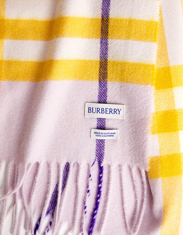 Burberry 經典格紋喀什米爾圍巾