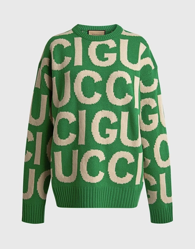 Gucci Intarsia Wool Crewneck  Sweater