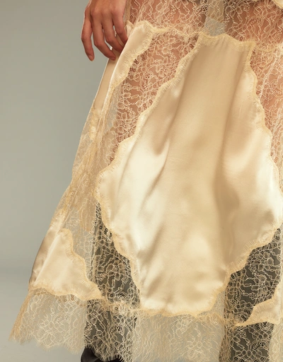 Lure Lace Midi Dress-Ivory