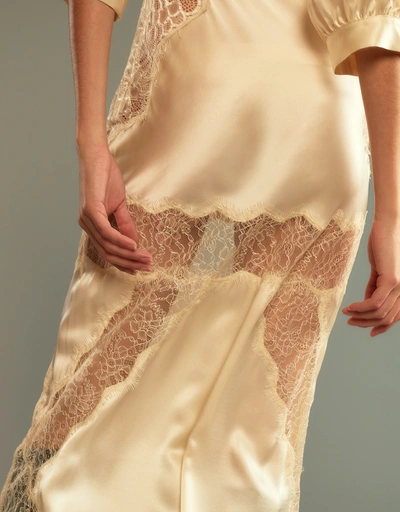 Lure Lace Midi Dress-Ivory