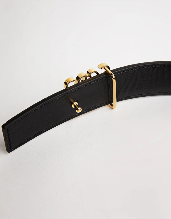 Loewe Embossed Silk Calfskin Reversible Belt