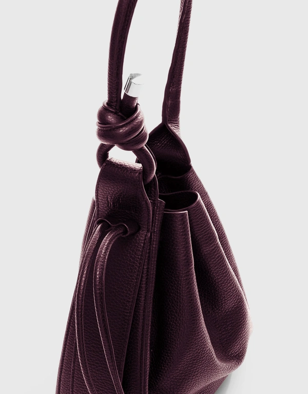 Behno Tina Medium Pebble Leather Shoulder Bag