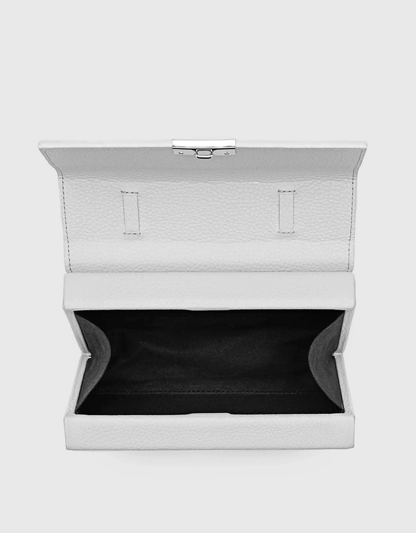 Behno Mary Leather Box Crossbody Bag-Blush