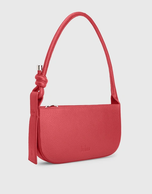 Ina Mini Pebble Leather Top-zip Shoulder Bag
