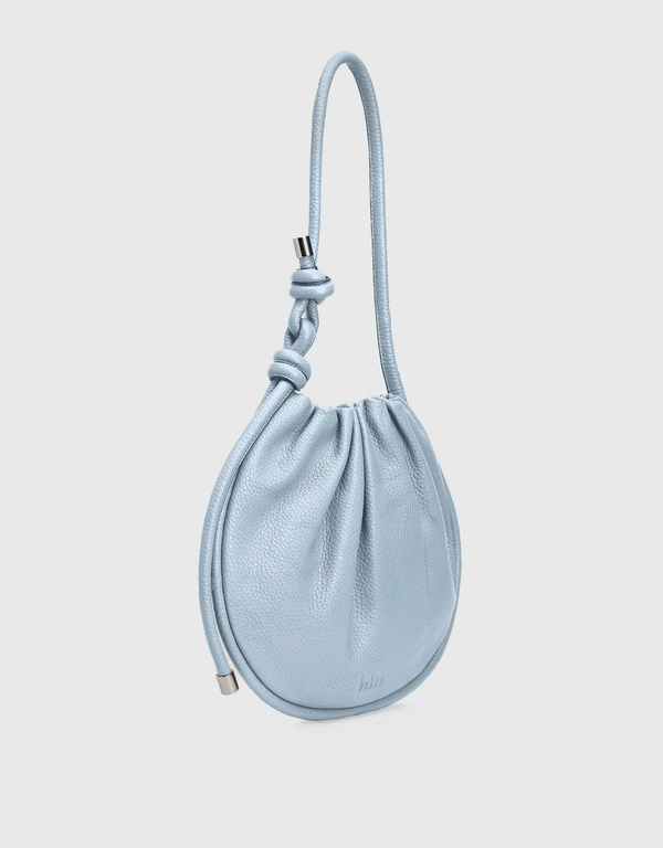Behno Ina Potli Medium Pebble Leather Shoulder Bag-Pale Blue