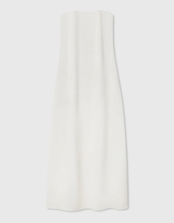 Co Strapless Column Maxi Dress-Ivory