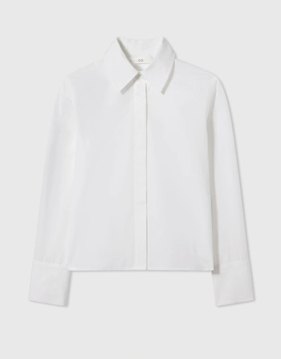 Fitted Button Down Shirt-White