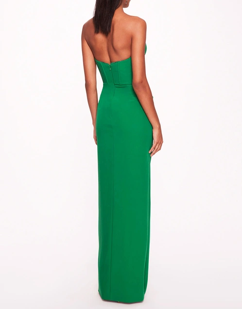 Twist Column Gown-Emerald