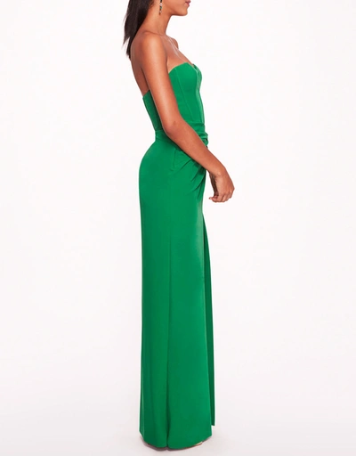 扭結直筒禮服-Emerald