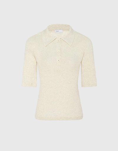 Cotton Rib Jersey Polo T-Shirt
