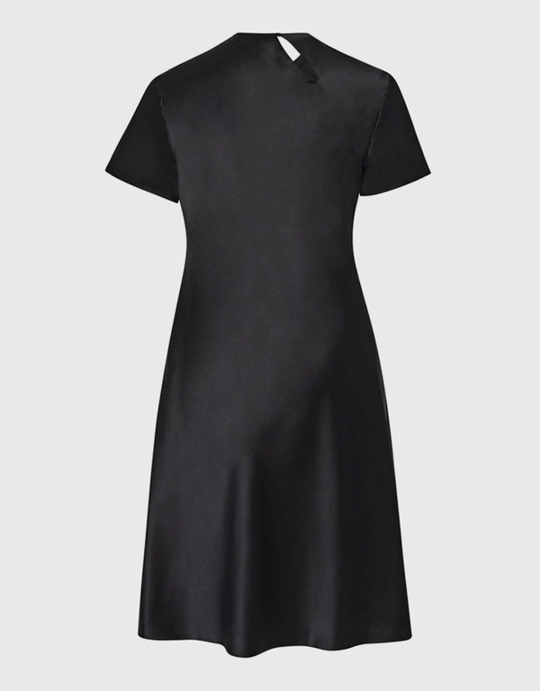 Rosetta Getty Charmeuse Silk Satin Mini Dress