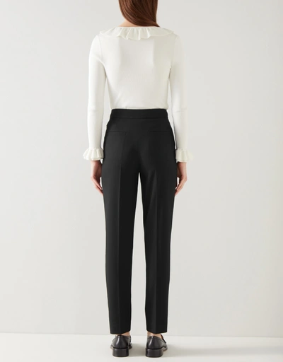 Lilly Crepe Pants-Black