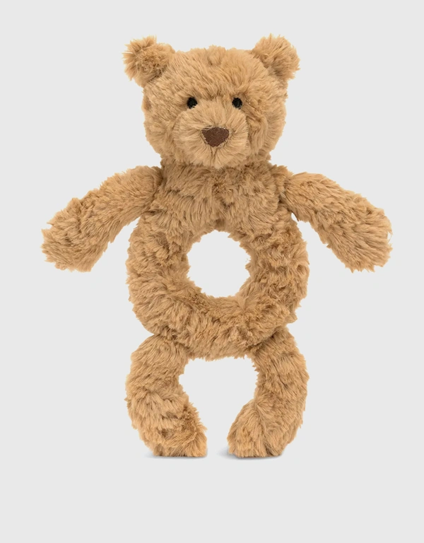 Jellycat Bartholomew Bear Ring Rattle Soft Toy