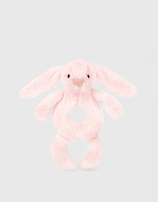 Jellycat Bashful 兔子環形搖鈴玩偶-Pink