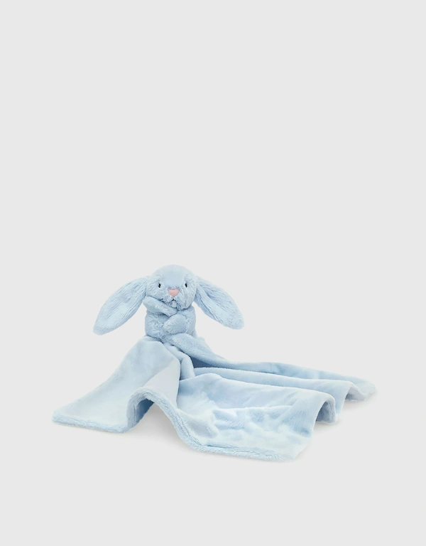Jellycat Bashful 兔子安撫小棉被玩偶-Blue
