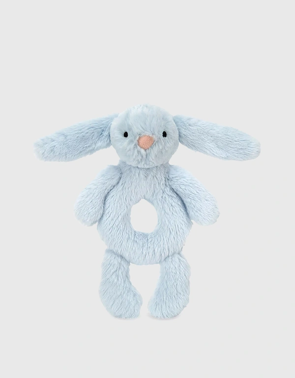 Jellycat Bashful Bunny Ring Rattle Soft Toy-Blue