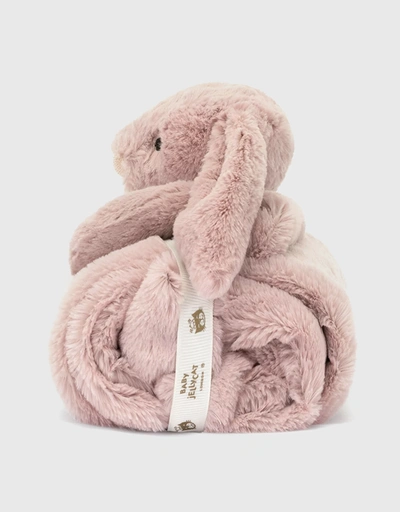 Bashful 奢華兔子小毛毯玩偶-Rosa