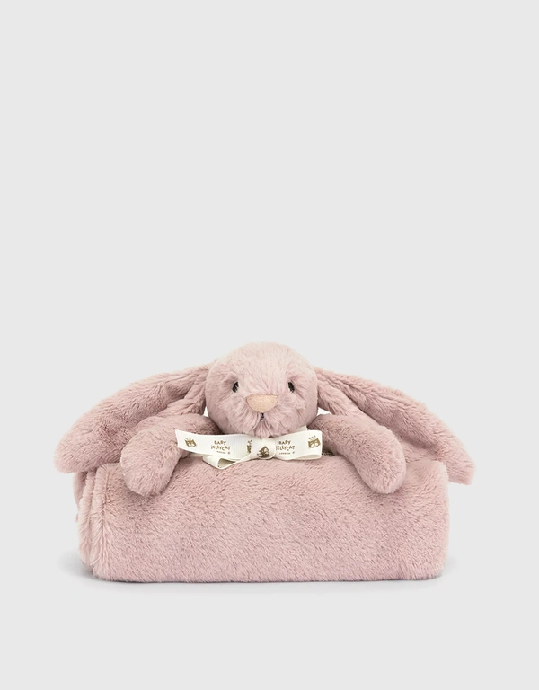 Jellycat Bashful Luxe Bunny Blanket Soft Toy-Rosa