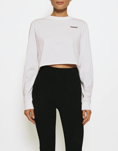 Avery Cropped Top-White