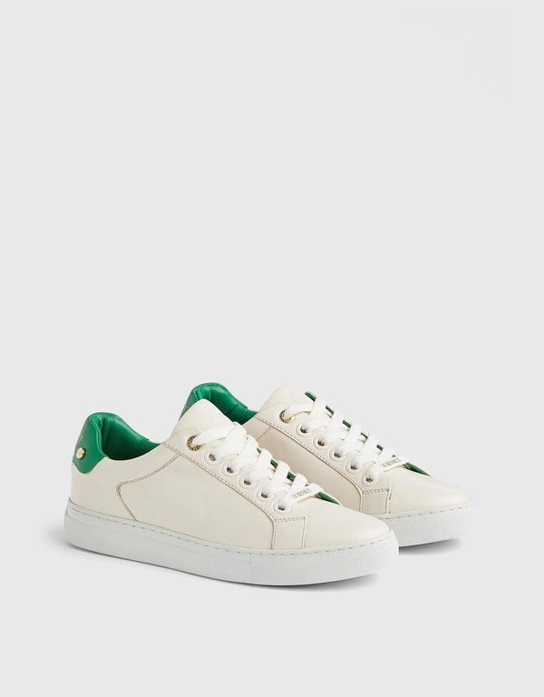 LK Bennett 標誌性納帕皮平底鞋-White Green