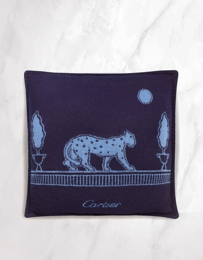 Panthère de Cartier Cashmere Wool Cushion