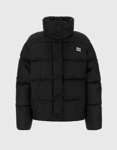 All-Over Logo Print Down Jacket
