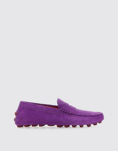 Gommino Bubble Suede Casual Loafers-Violet