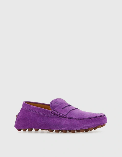Gommino Bubble Suede Casual Loafers-Violet