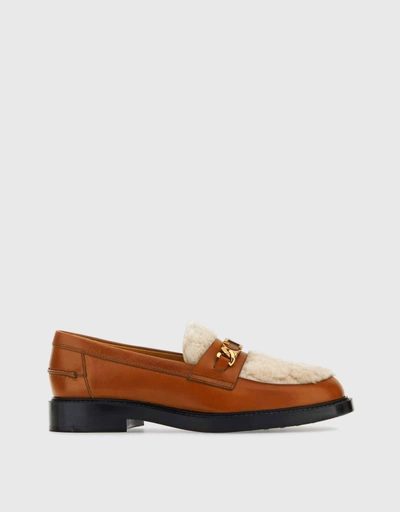 Stivali Calfskin With Shearling Leather Loafers