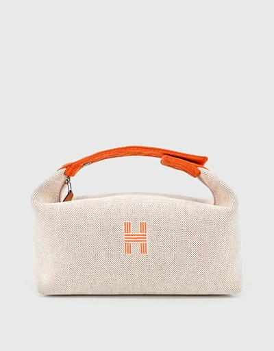 Hermes Bride-A-Brac H Plume Canvas Clutch Bag