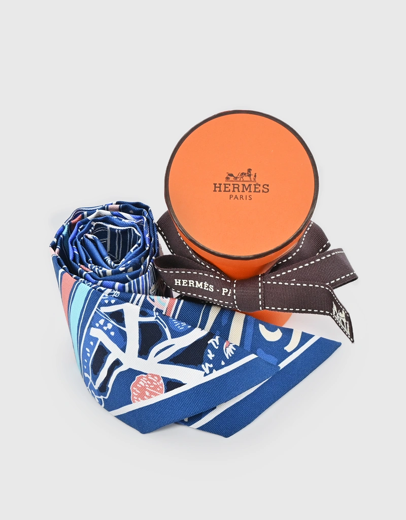 Hermès Hermès Rayures D'Ete Twilly Silk Scarf (スカーフ) IFCHIC.COM