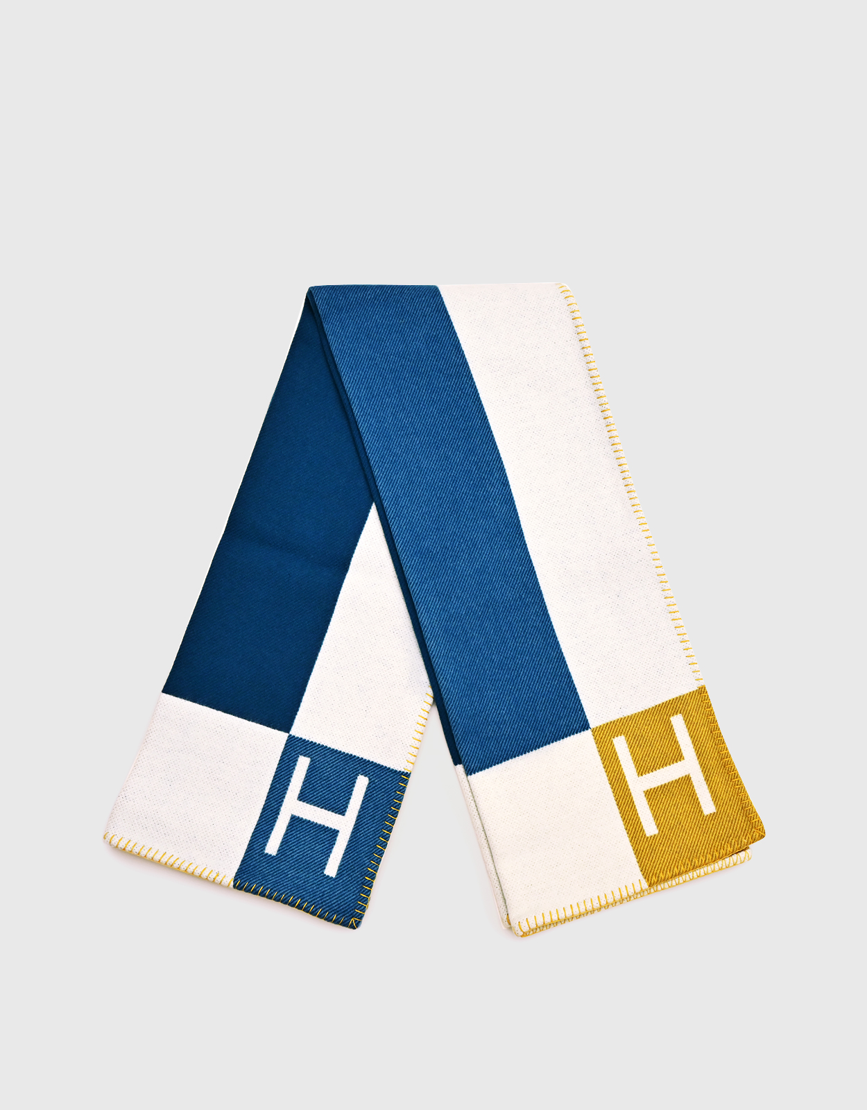 Hermès Hermès Avalon Vibration Jacquard Wool And Cashmere Throw