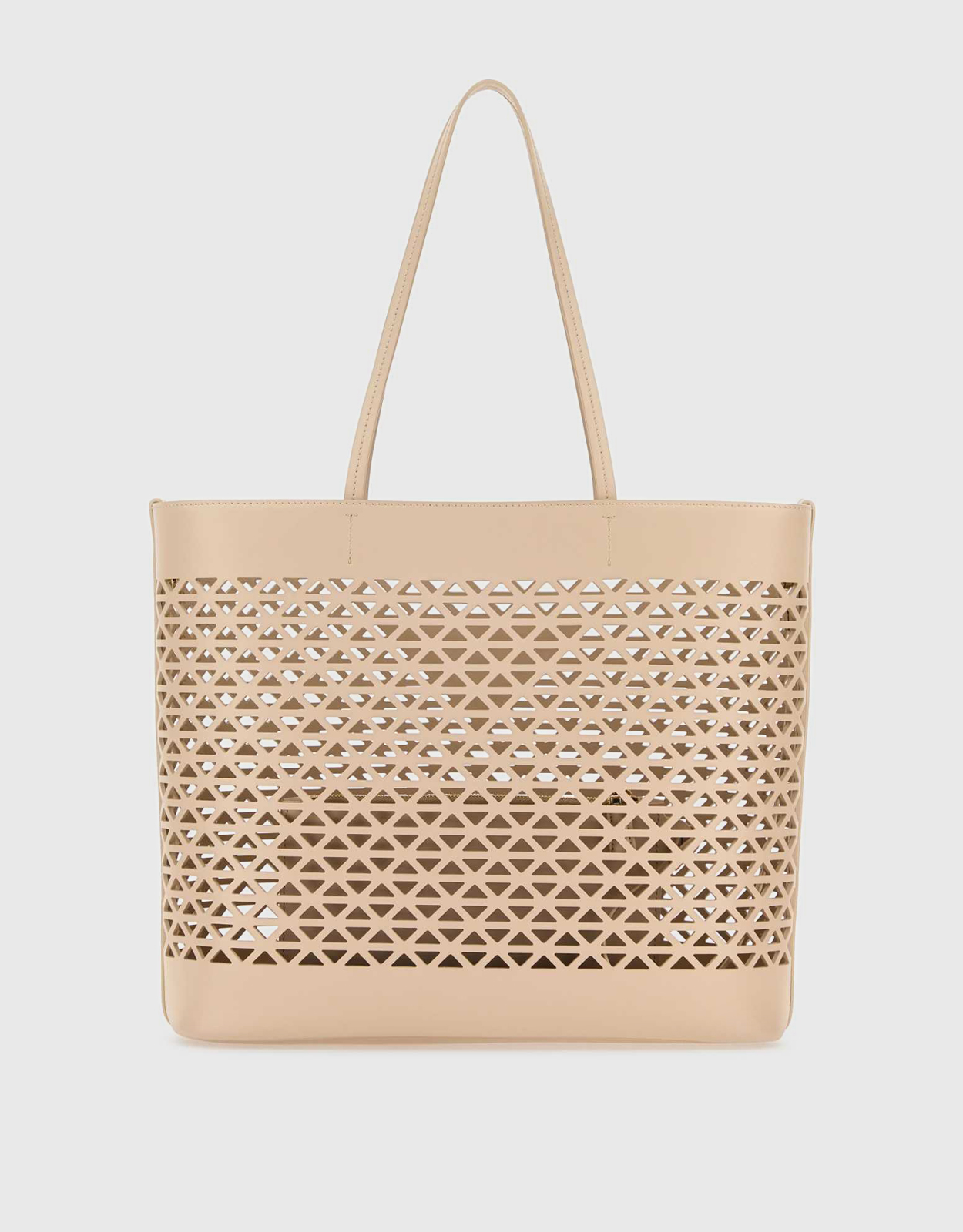 Prada Cut-Out Detailing Leather Tote Bag (トートバッグ) IFCHIC.COM