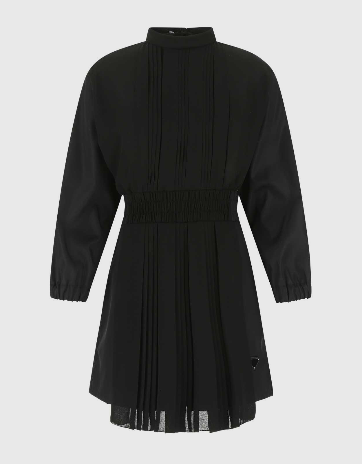 Prada Long Sleeved Pleated Playsuit - IT 36　プラダ 長袖プリーツ プレイスーツ - IT 36 Prada