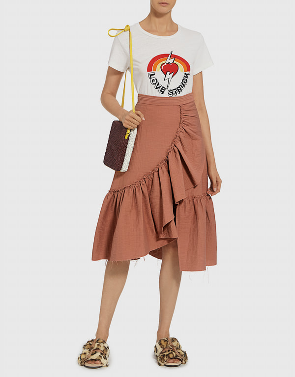 The Bonnie Midi Skirt - Red