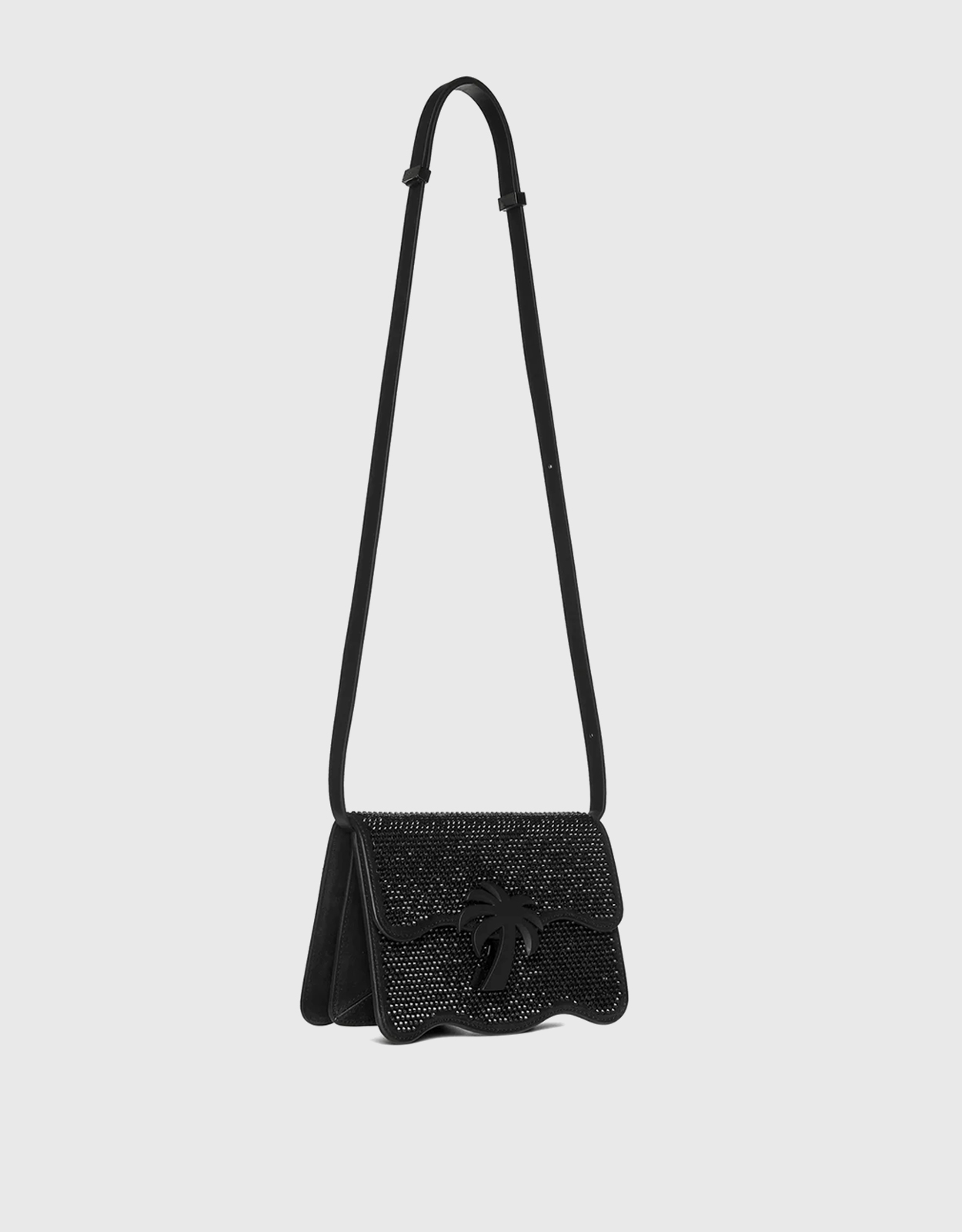 Palm Angels Calf Leather Palm Rhinestones Crossbody Bag