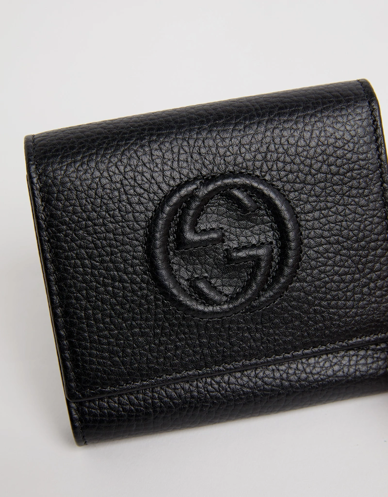 Gucci Soho Calf Leather Tri-Fold Wallet () IFCHIC.COM