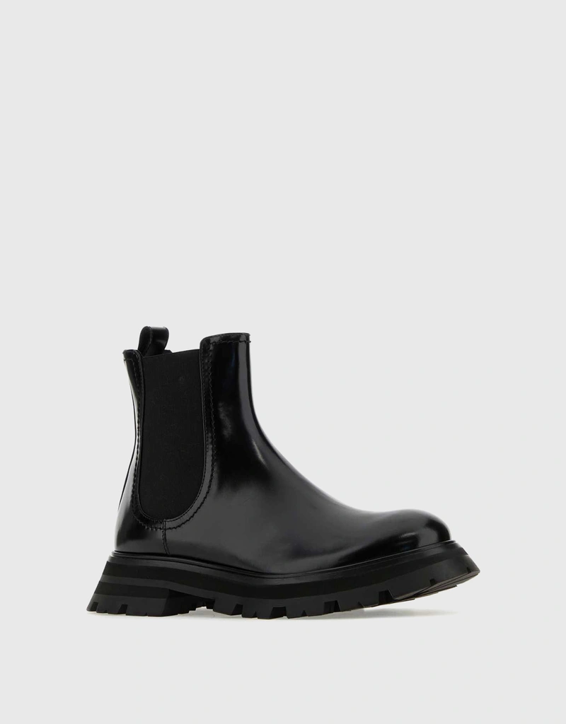 Alexander McQueen Leather Mid-Heeled アンクルブーツ (ブーツ