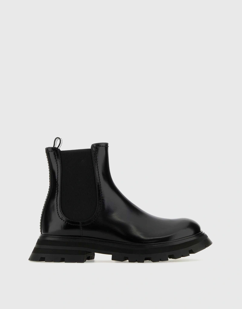 Alexander McQueen Leather Mid-Heeled アンクルブーツ (ブーツ
