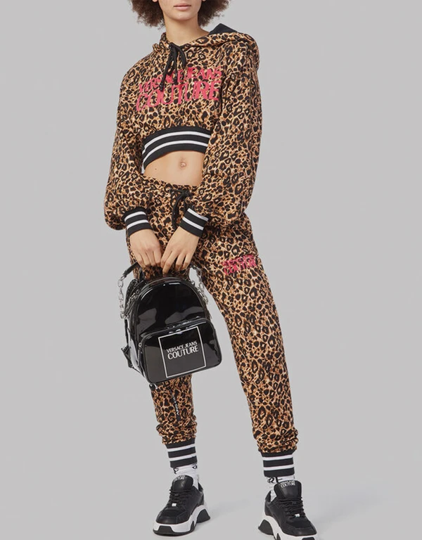 Versace Jeans Couture Leopard Fleece Hoodie