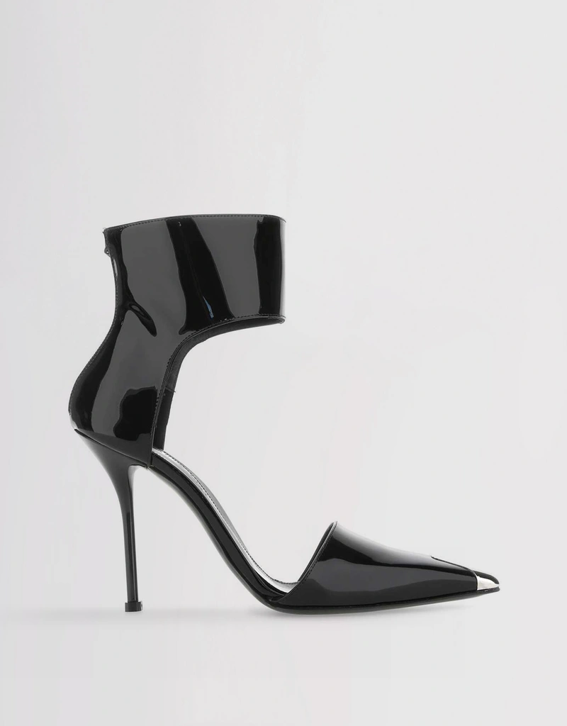 Alexander McQueen アンクルストラップ パンプス 36 Punk Sandals - Alexander Mcqueen - Leather - Black/Silver