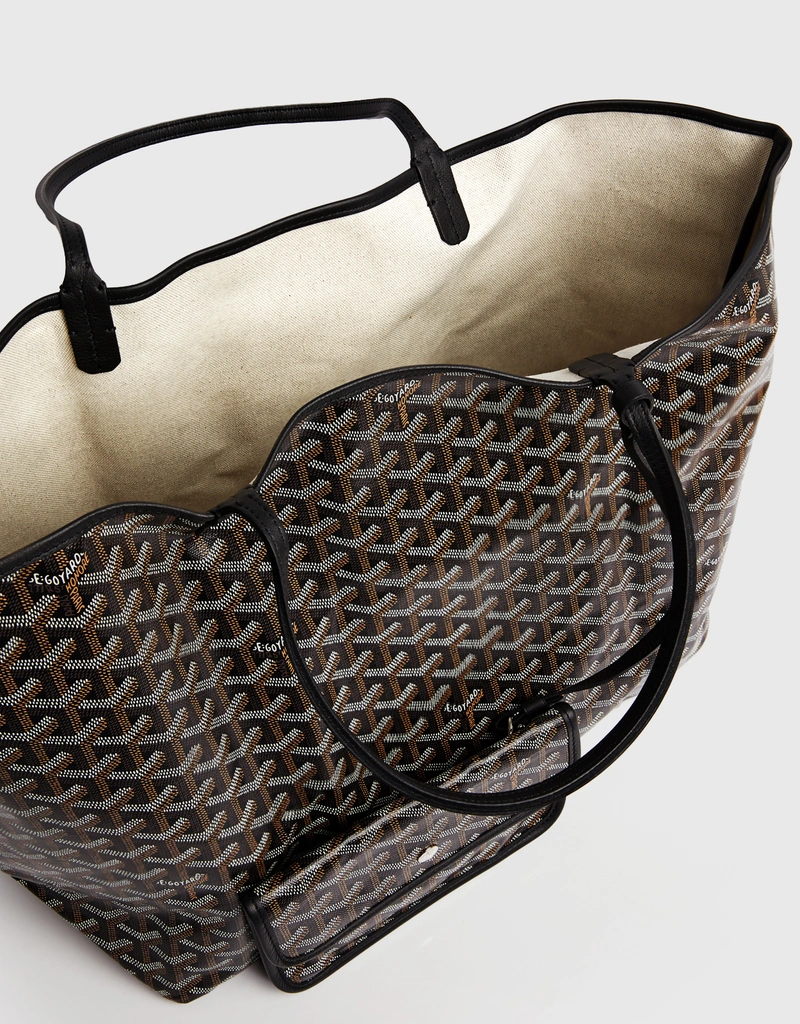 Goyard Saint Louis GM Calfskin And Canvas Tote Bag (トートバッグ