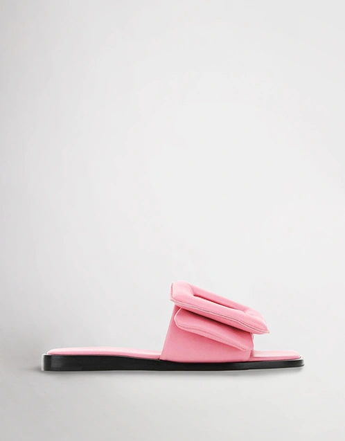 BOYY Puffy Leather Buckle Flat スリッパ (サンダル) IFCHIC.COM
