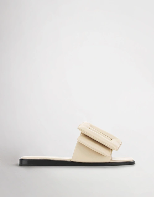 BOYY Puffy Leather Buckle Flat スリッパ (サンダル) IFCHIC.COM 