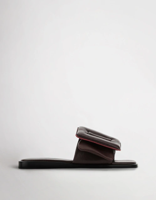 BOYY Puffy Leather Buckle Flat スリッパ (サンダル) IFCHIC.COM 