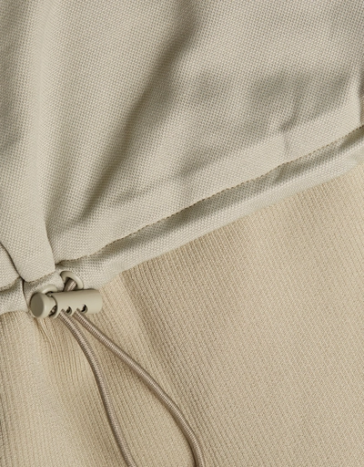 Astor Rib Cuff Knit Shirred Top