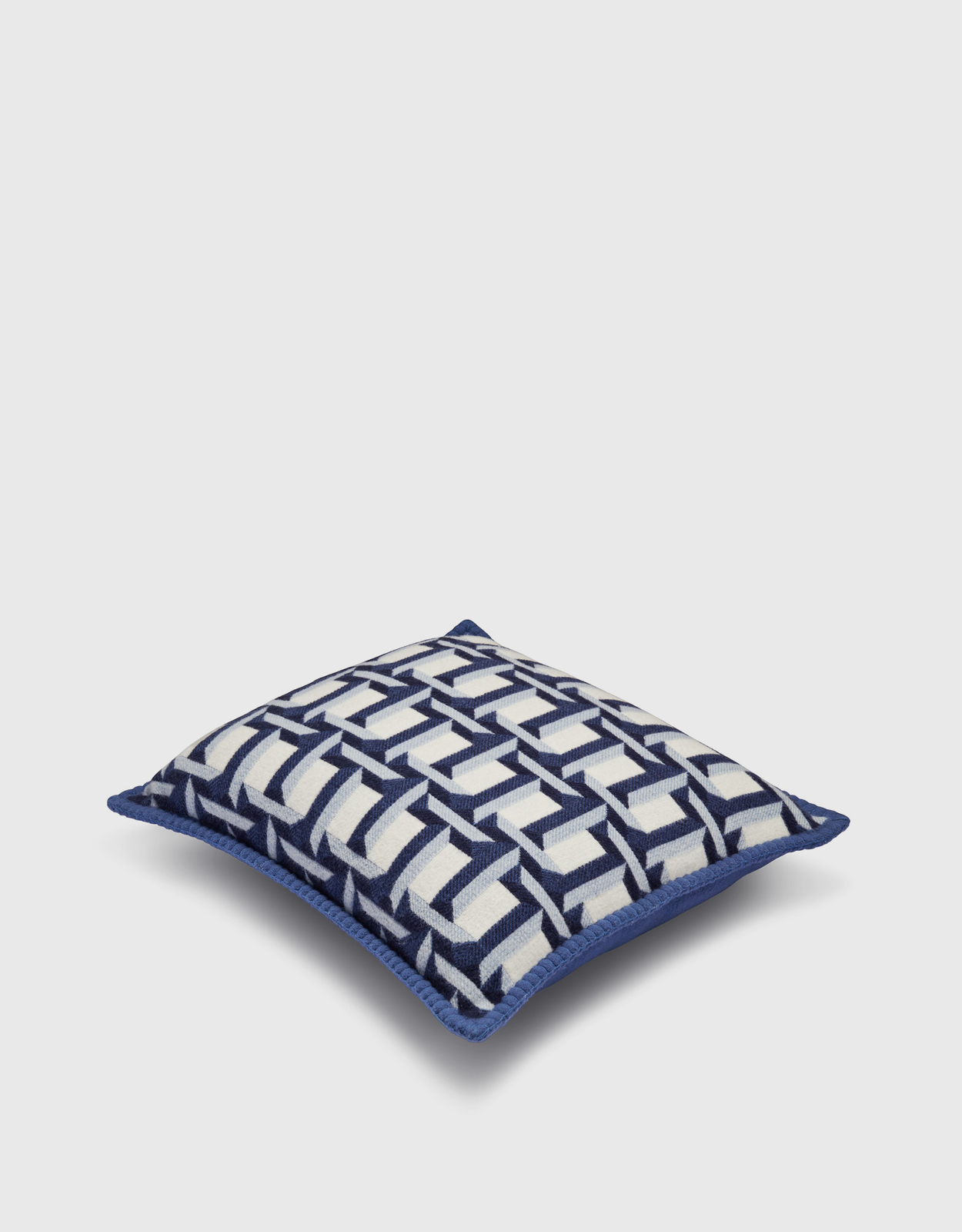 Tiffany & Co. Wool And Cashmere Pattern Of Alternating T Cushion
