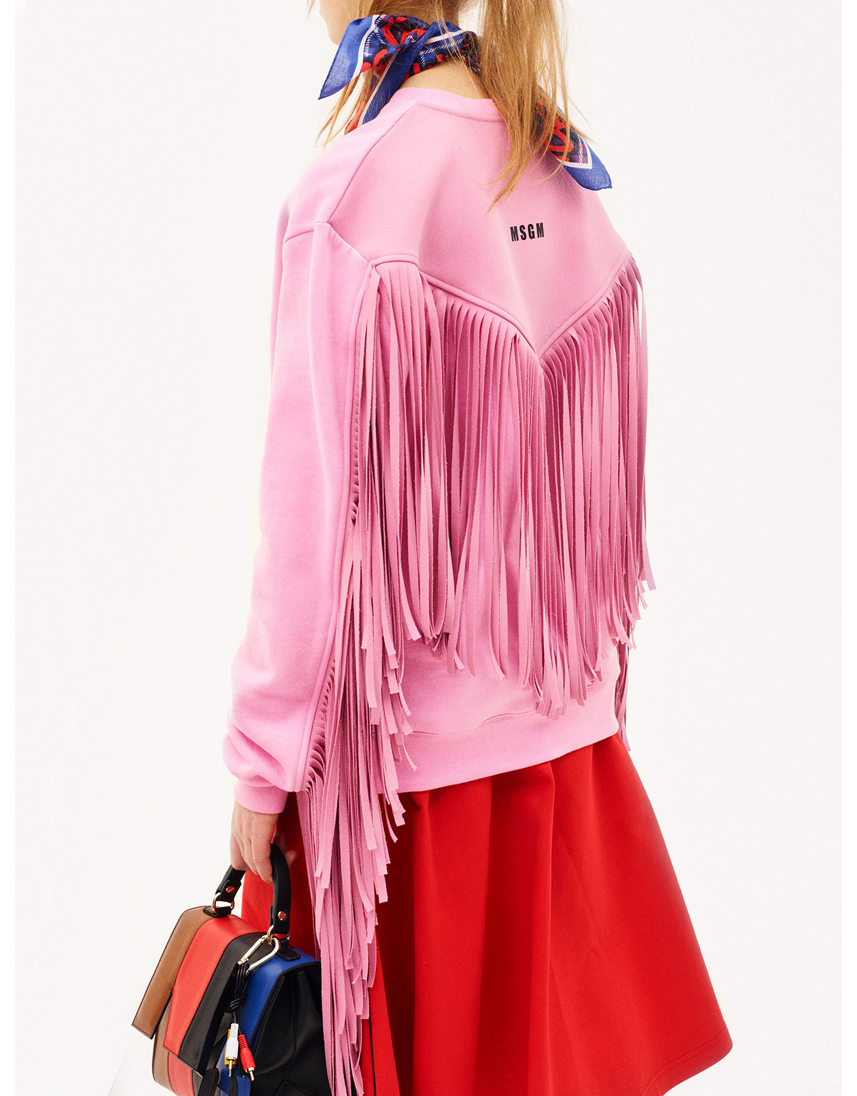 msgm fringe sweatshirt