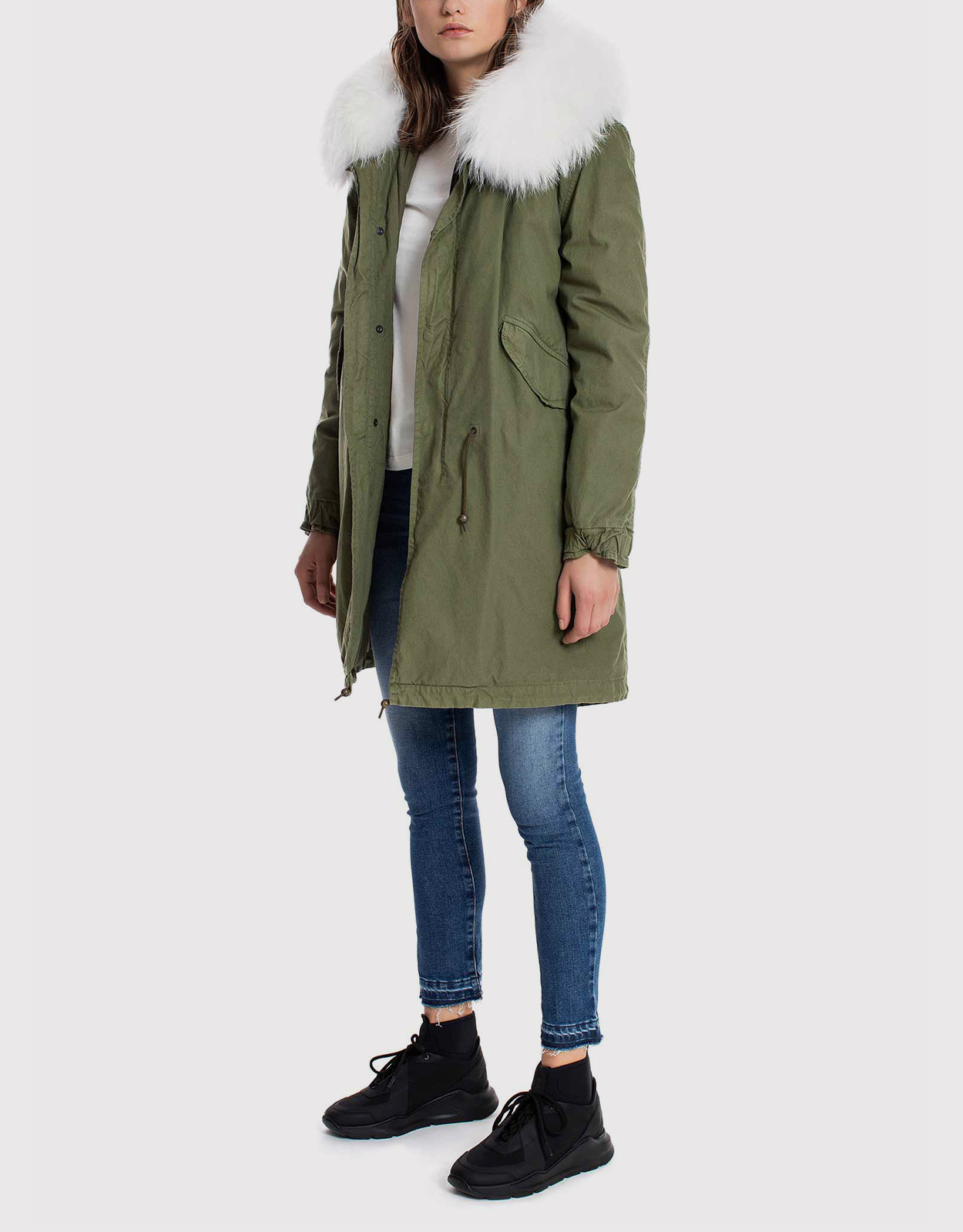 raccoon fur parka