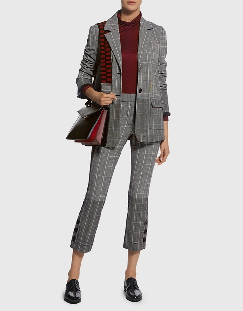 Two-toned Plaid  Flannel Oversized Blazer